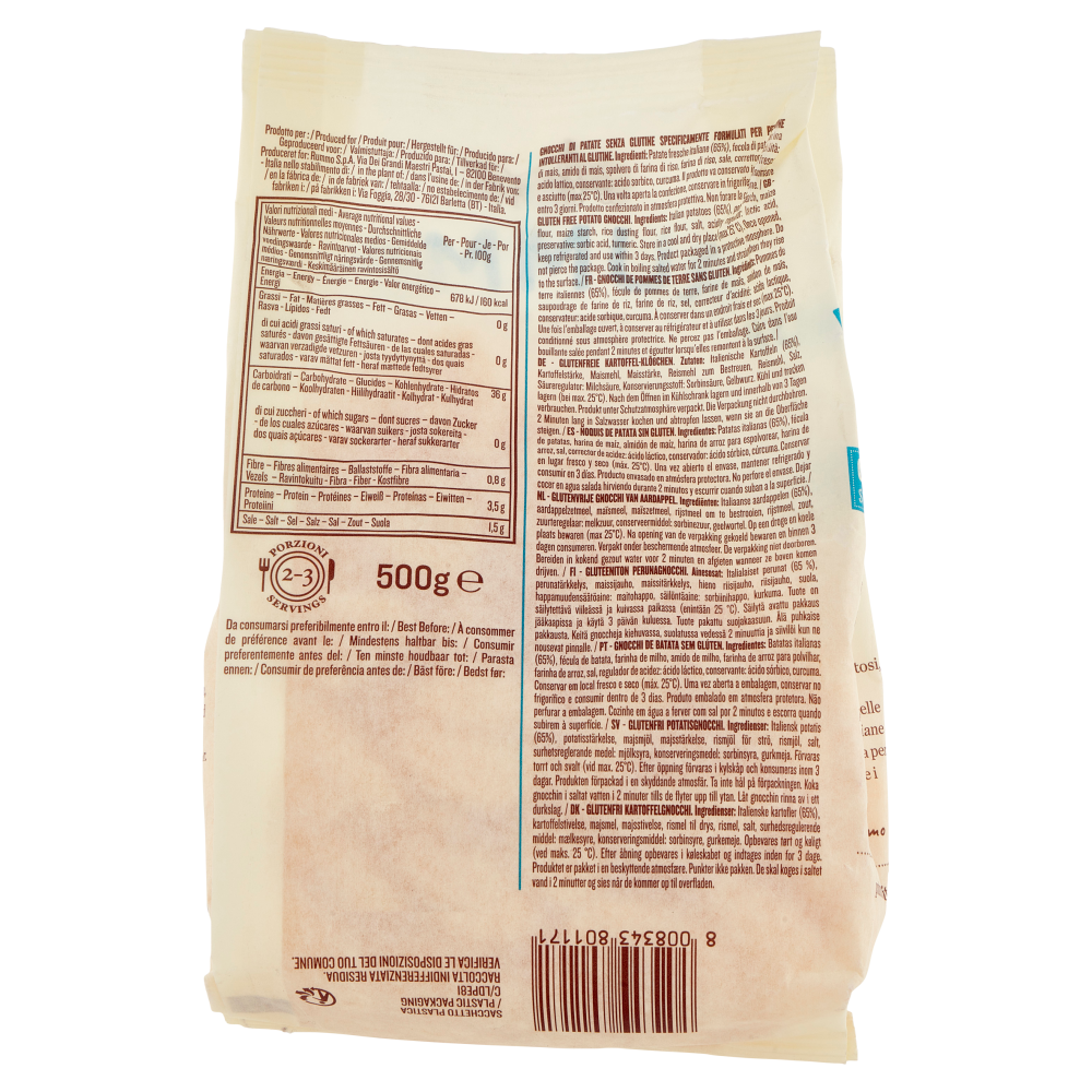 Rummo Senza Glutine Gnocchi di Patate 500 g