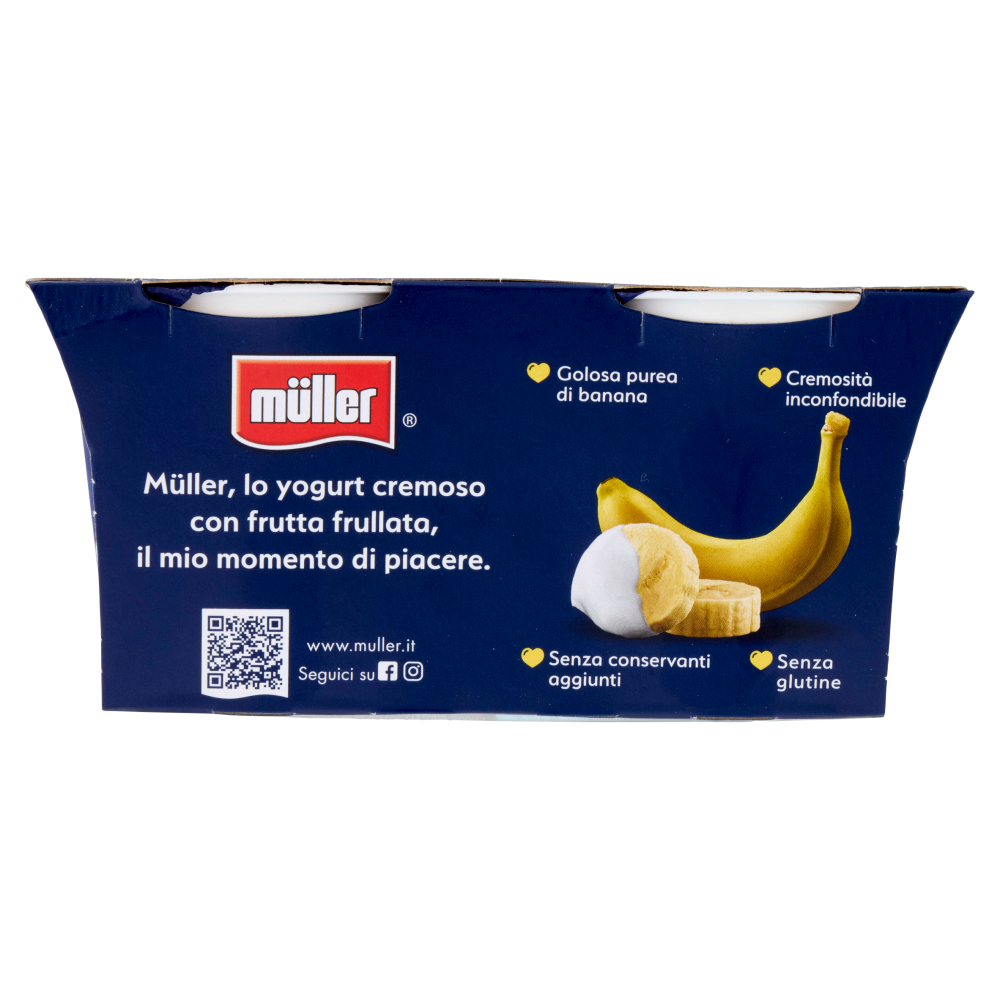 müller Yogurt Cremoso Banana Frullata 2 x 125 g