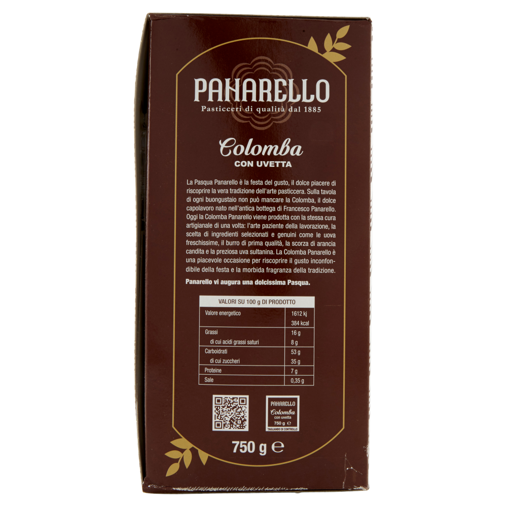 Panarello Colomba con Uvetta 750 g