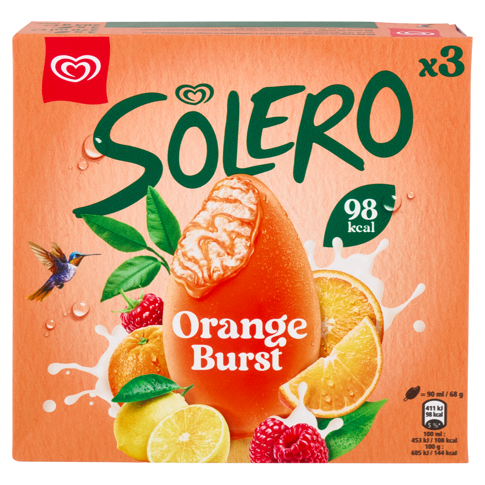 Solero Orange Burst 3 x 68 g