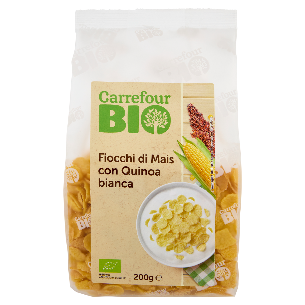 Carrefour Bio Fiocchi di Mais con Quinoa bianca 200 g