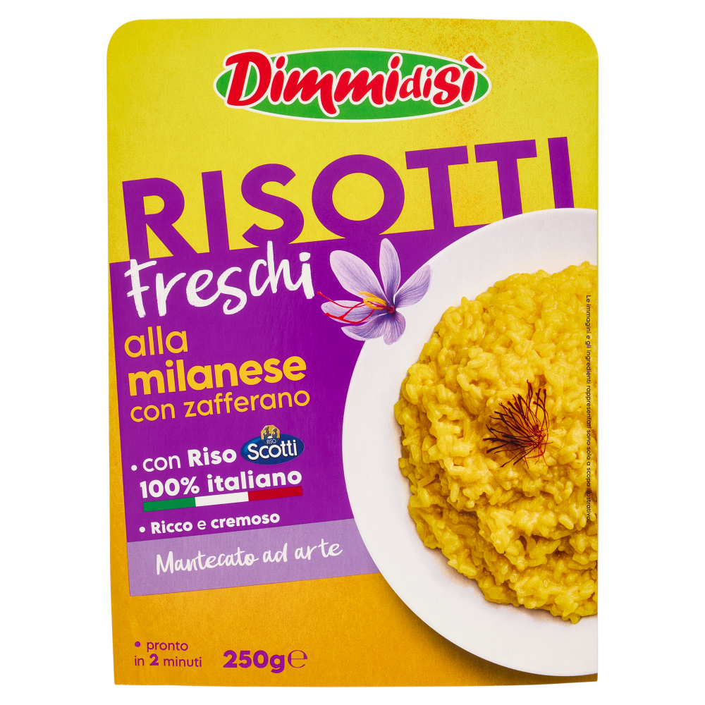 DimmidiSì Risotti Freschi alla milanese con zafferano 250 g