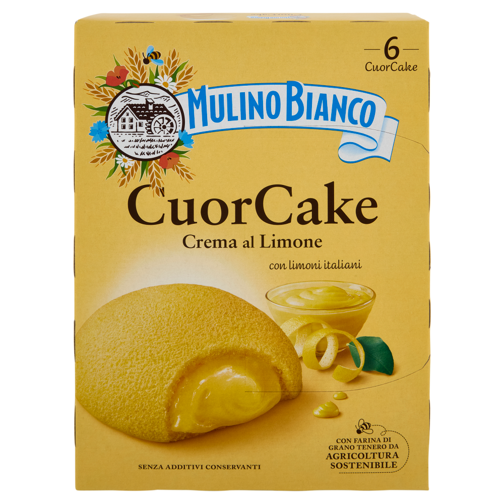 Mulino Bianco CuorCake Merenda con Limoni Italiani 6 pezzi 210g