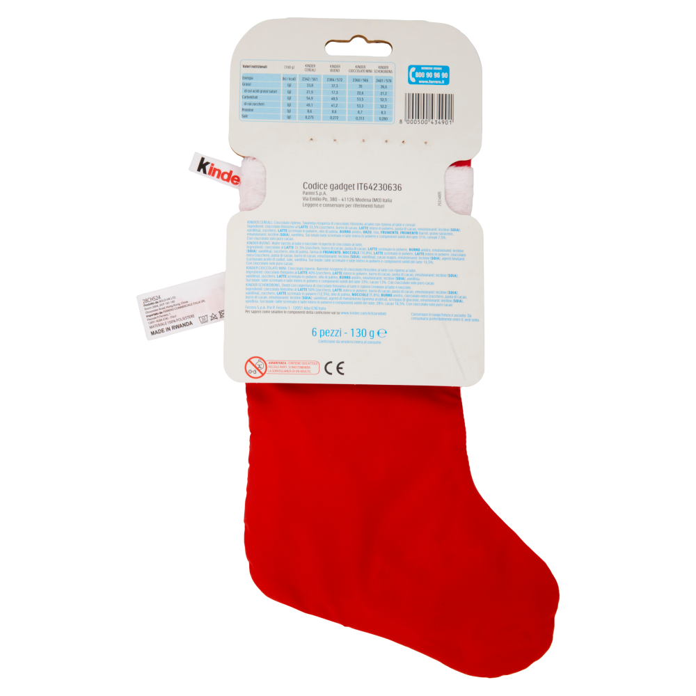 Kinder Happy Calza Calciatori Panini 6 pezzi 130 g