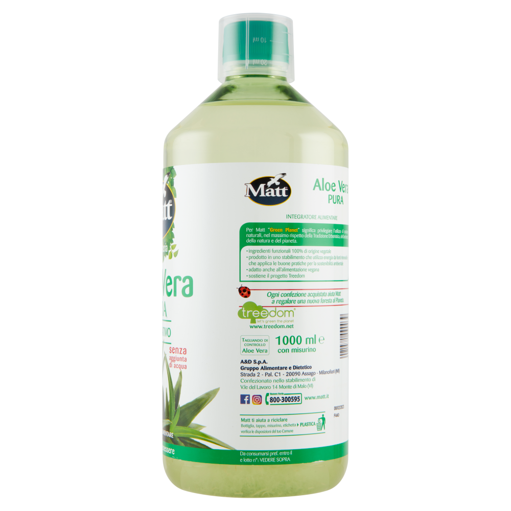 Matt Erboristeria Aloe Vera Pura Depurativo 1000 ml