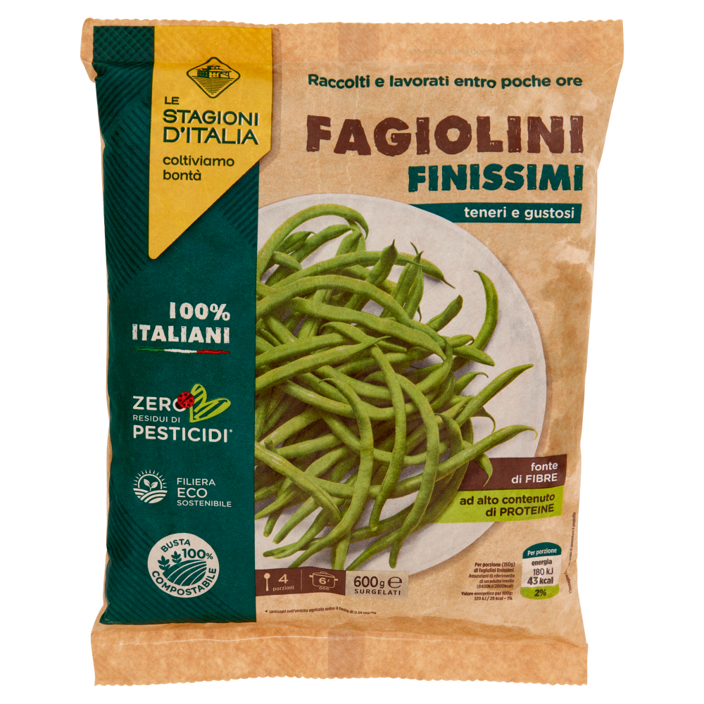 Le Stagioni d'Italia Fagiolini Finissimi Surgelati 600 g