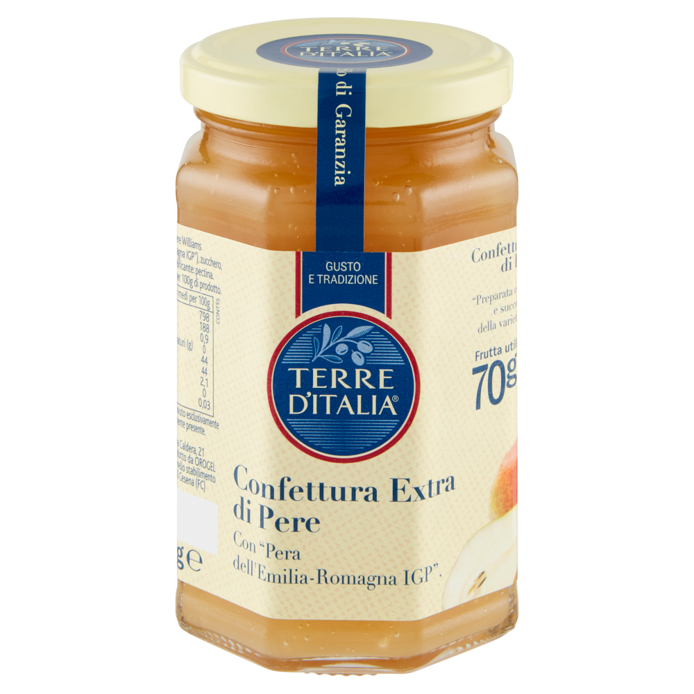 Terre d'Italia Confettura Extra di Pere con "Pera dell'Emilia-Romagna IGP" 340 g