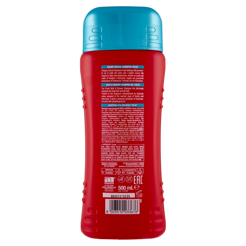Intesa Pour Homme Bagno Doccia Shampoo Fresh Energy Boost 500 mL
