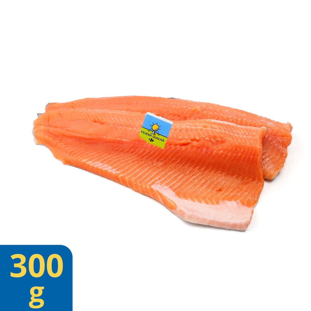 Filetto di trota iridea salmonata allevata Italia FQC