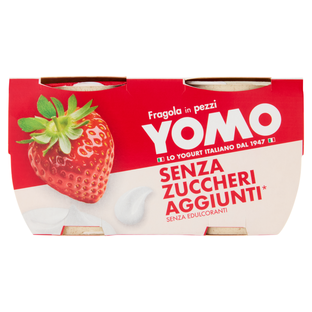 Yomo Senza Zuccheri Aggiunti* Fragola in pezzi 2 x 125 g