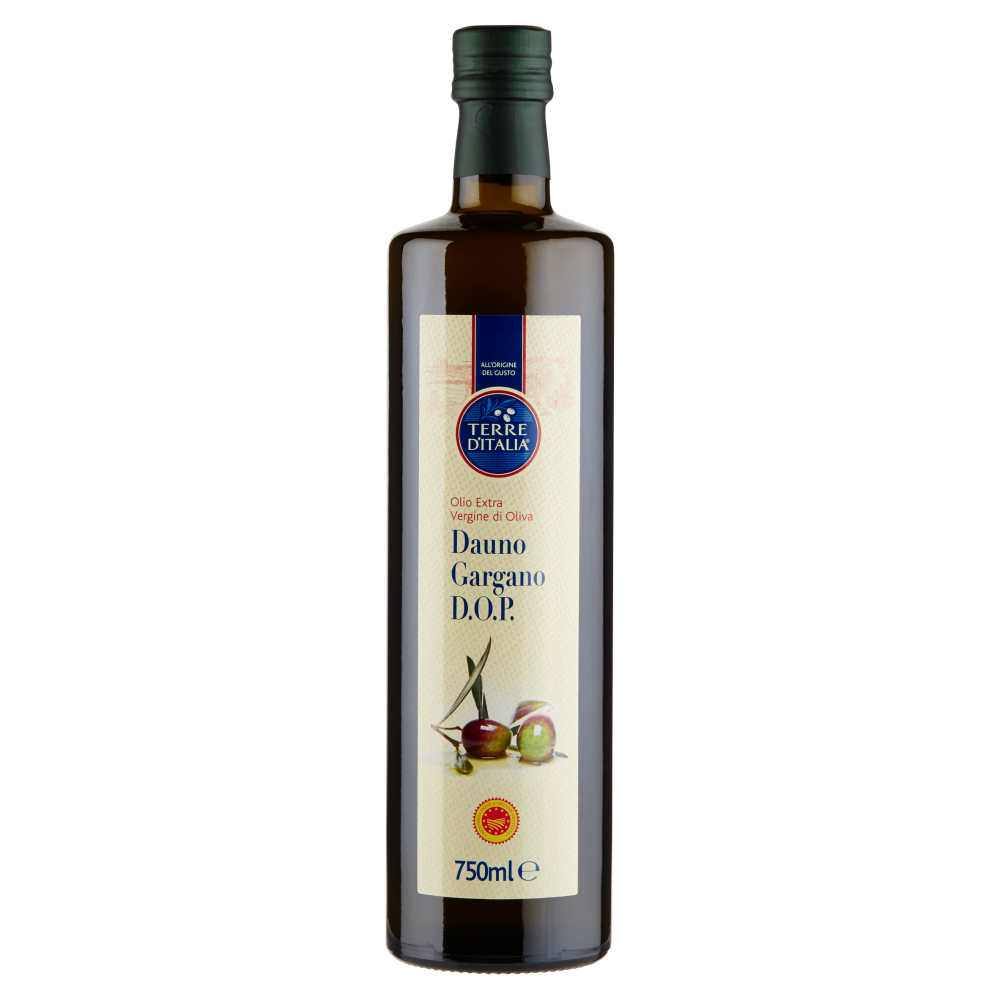 Terre d'Italia Olio Extra Vergine di Oliva Dauno Gargano D.O.P 750 ml