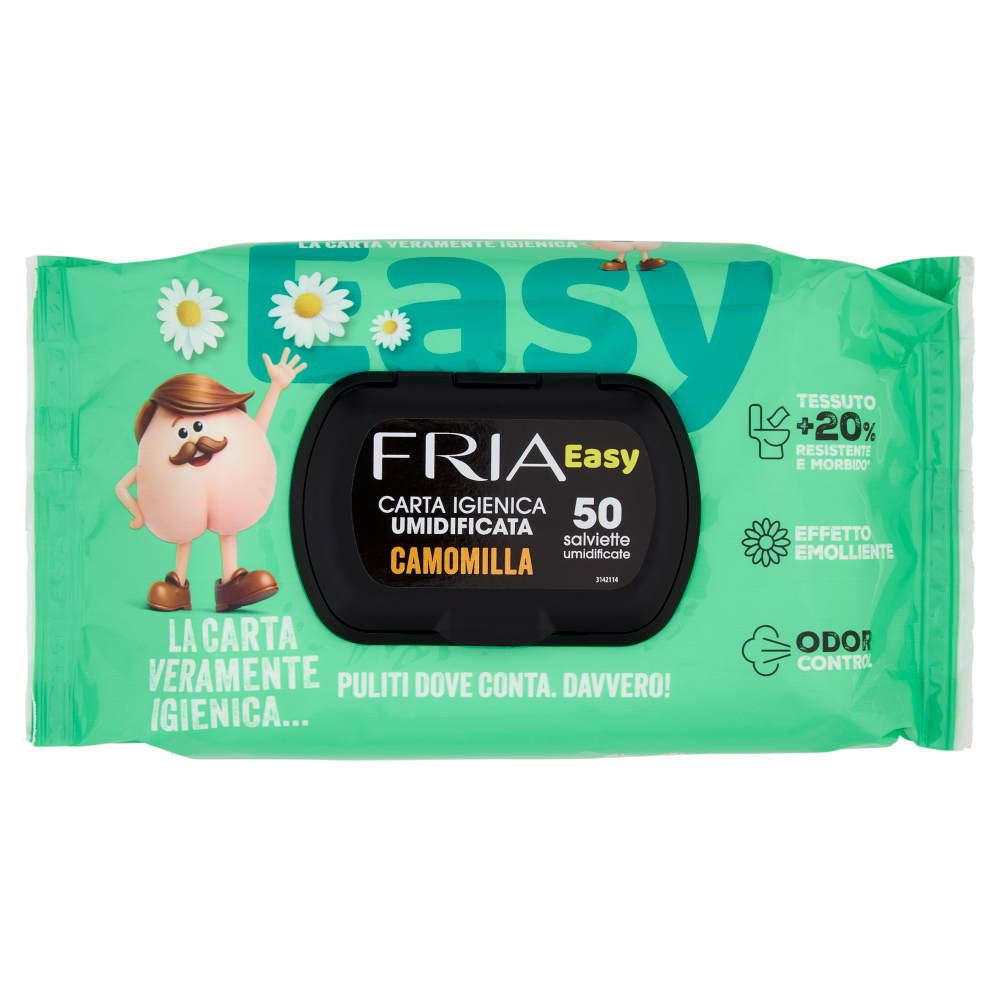 Fria Easy Carta Igienica Umidificata Camomilla 50 pz