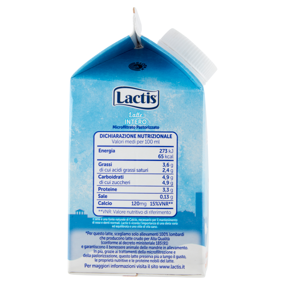 Lactis Latte Intero Microfiltrato Pastorizzato 500 ml