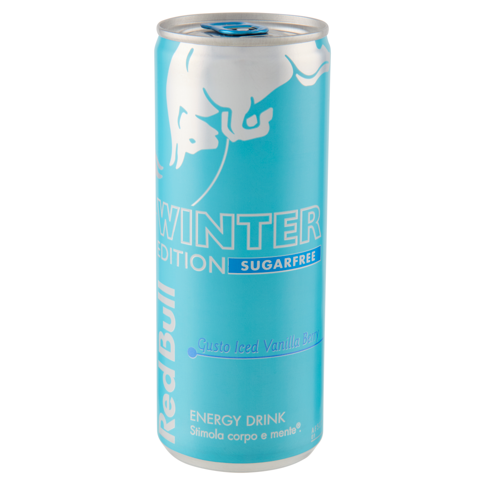 Red Bull Energy Drink, Gusto Iced Vanilla Berry Senza Zuccheri, 250 ml