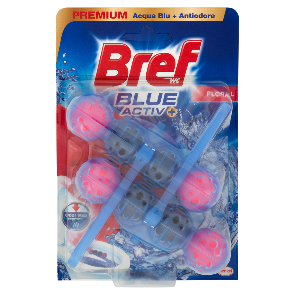 BREF WC Blue Activ+ Floral 2 x 50 g
