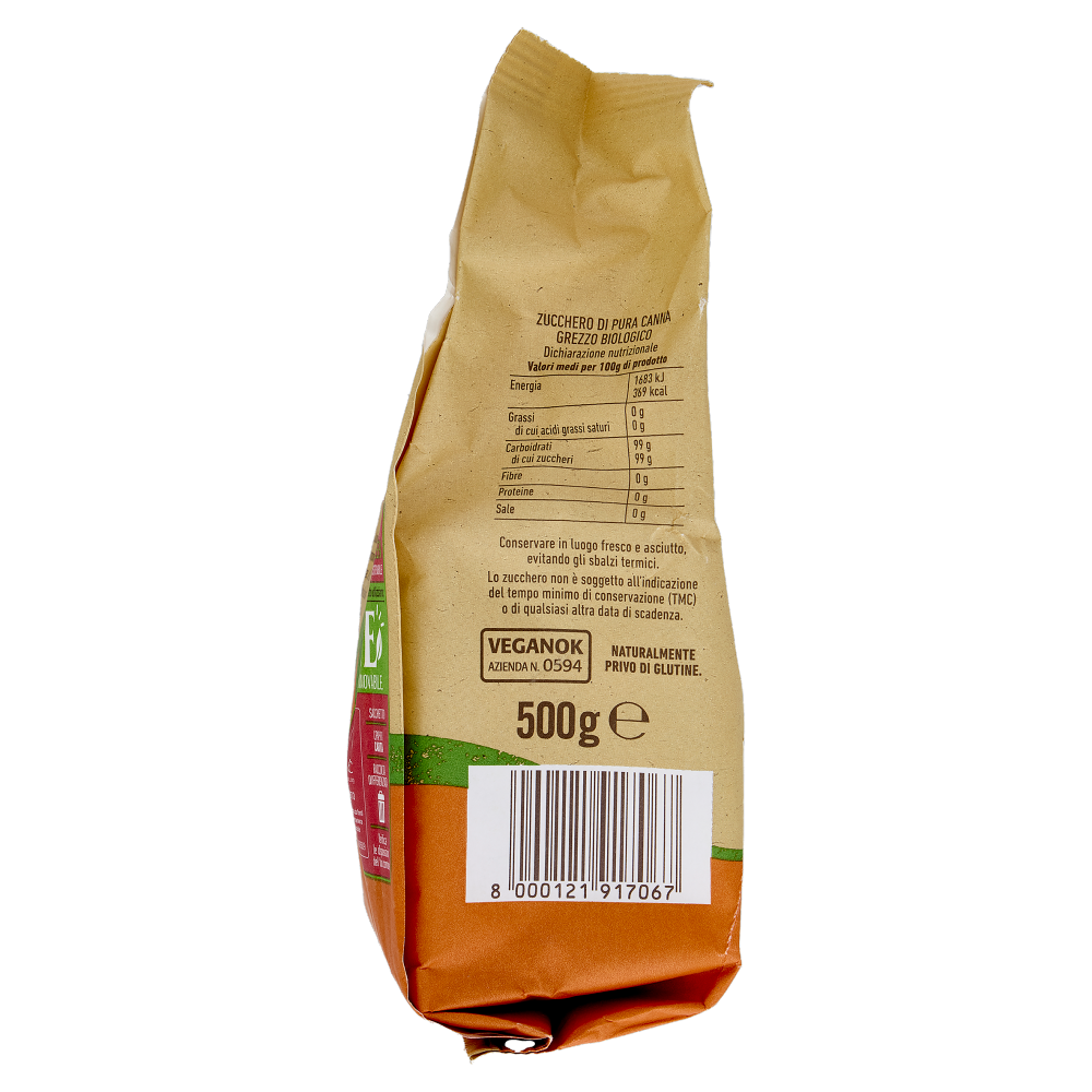 Eridania zucchero di pura canna grezzo Bio 500 g