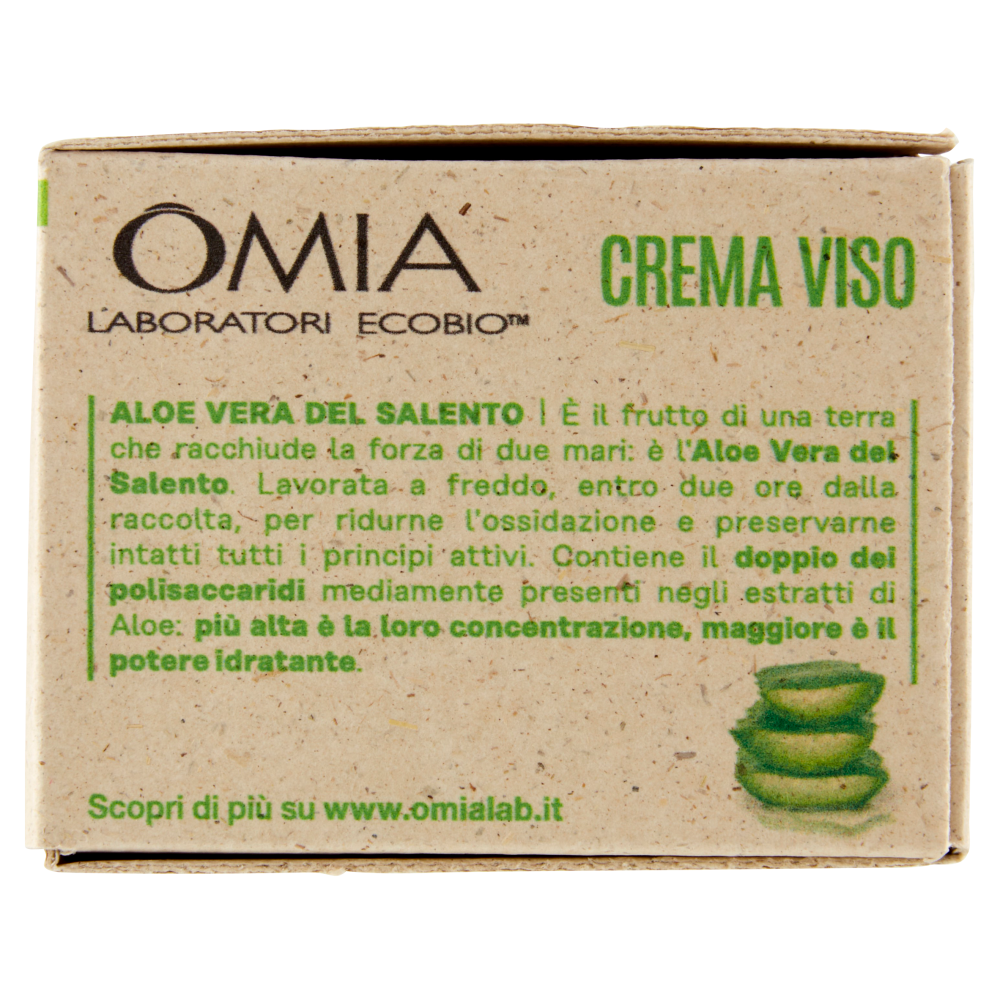 Omia Laboratori Ecobio Crema Viso Idratante aloe vera del Salento 50 ml