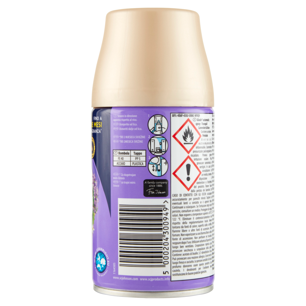 Automatic Spray Fiori di Lavanda & Gelsomino - Deodorante per Ambienti Base  + 1 Ricarica 269 ml - Gargiulo & Maiello S.p.A
