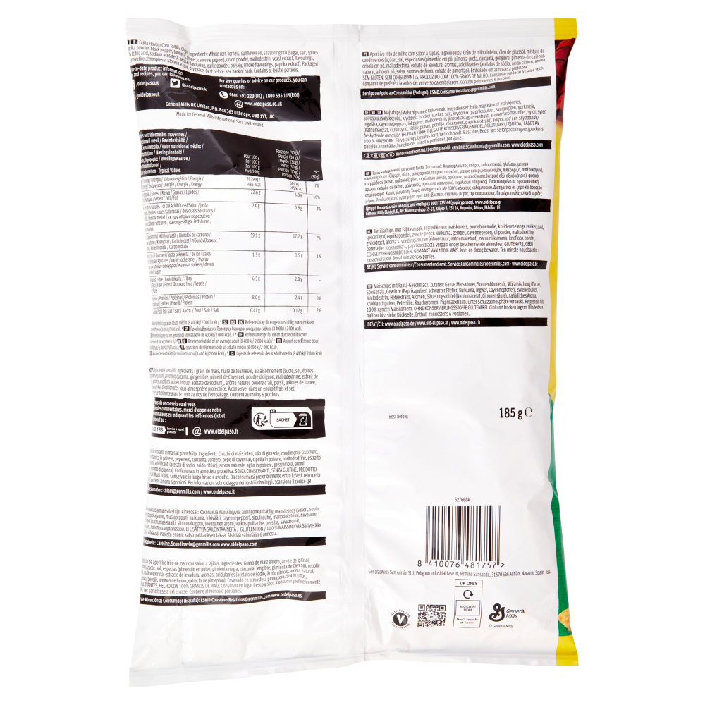 Old El Paso Tortilla Chips Fajita 185 g
