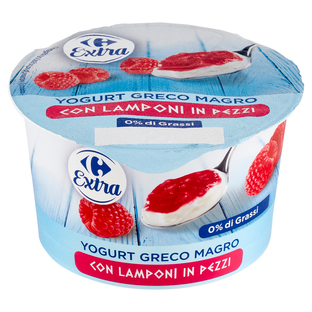 Carrefour Extra Yogurt Greco Magro con Lamponi in Pezzi 150 g