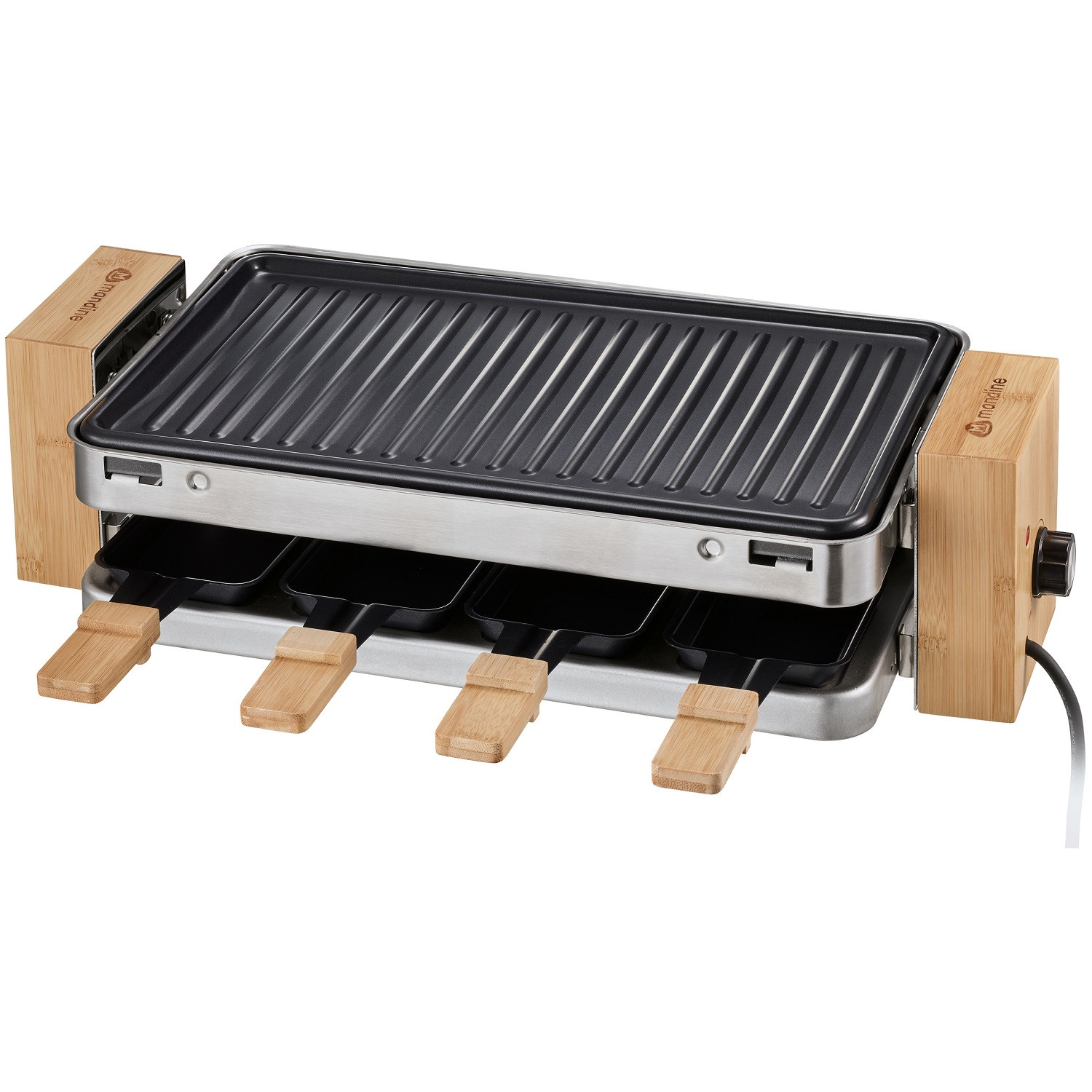 Mandine Raclette Grill Bamboo MBRG1500-19