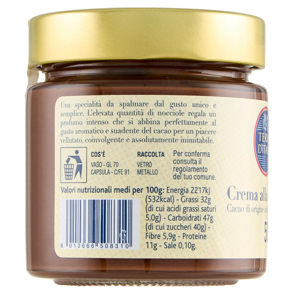 Terre d'Italia Crema alla nocciola 200 g