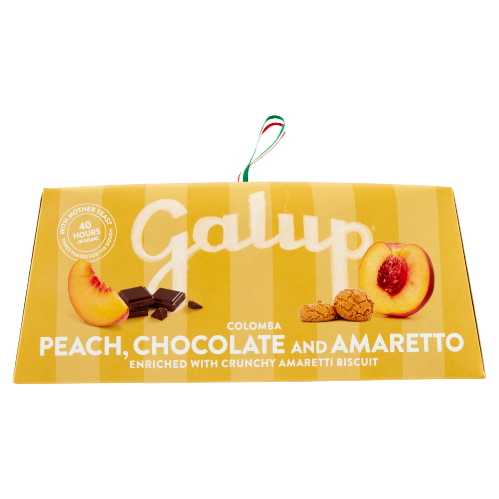 Galup la Colomba Pesca, Cioccolato e Amaretto Arricchita da Granella di Amaretti 750 g