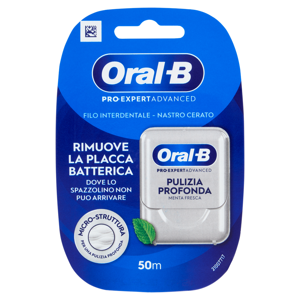 Oral-B Pro-Expert Advanced Filo Interdentale - Nastro Cerato Pulizia Profonda Menta Fresca 50m