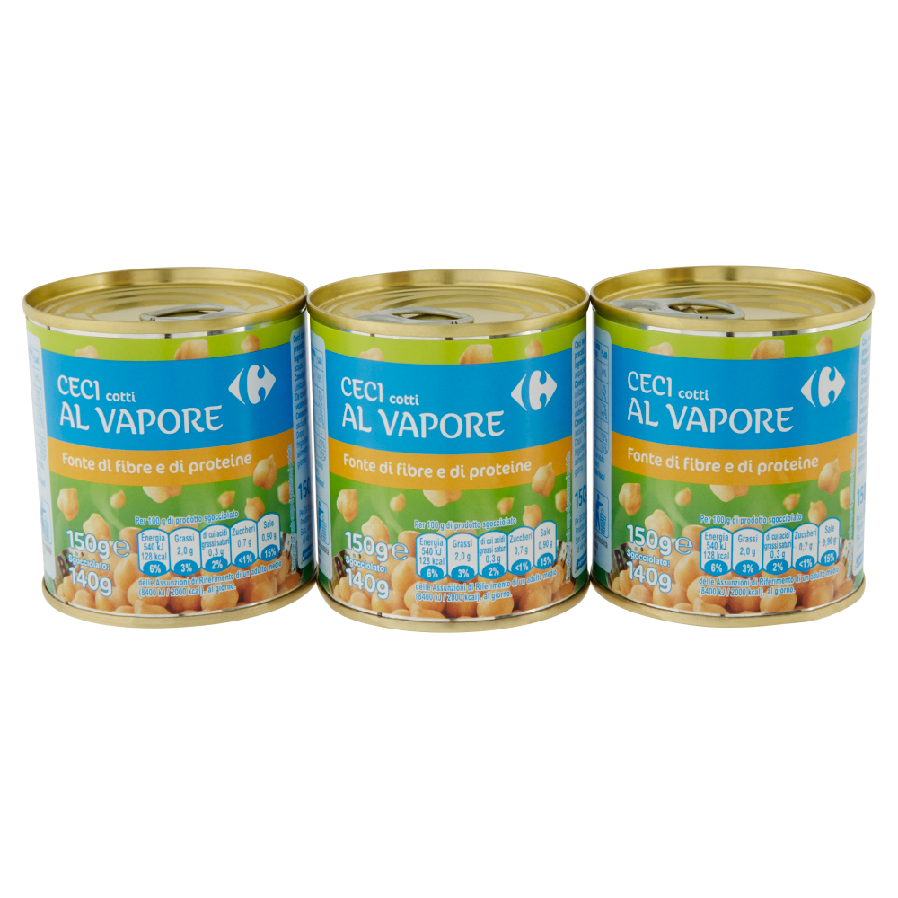 Carrefour Ceci cotti al Vapore 3 x 150 g