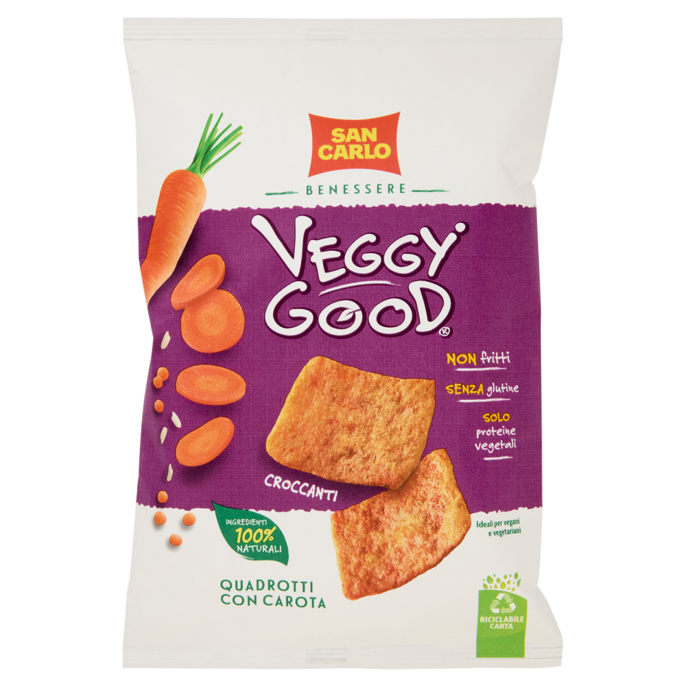 San Carlo Benessere Veggy Good Quadrotti con Carota 70 g