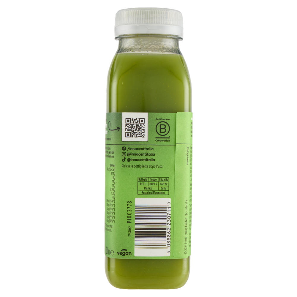 innocent super smoothie Antiossidante Verde* Kiwi - Mela - Cetriolo - Matcha 300 ml