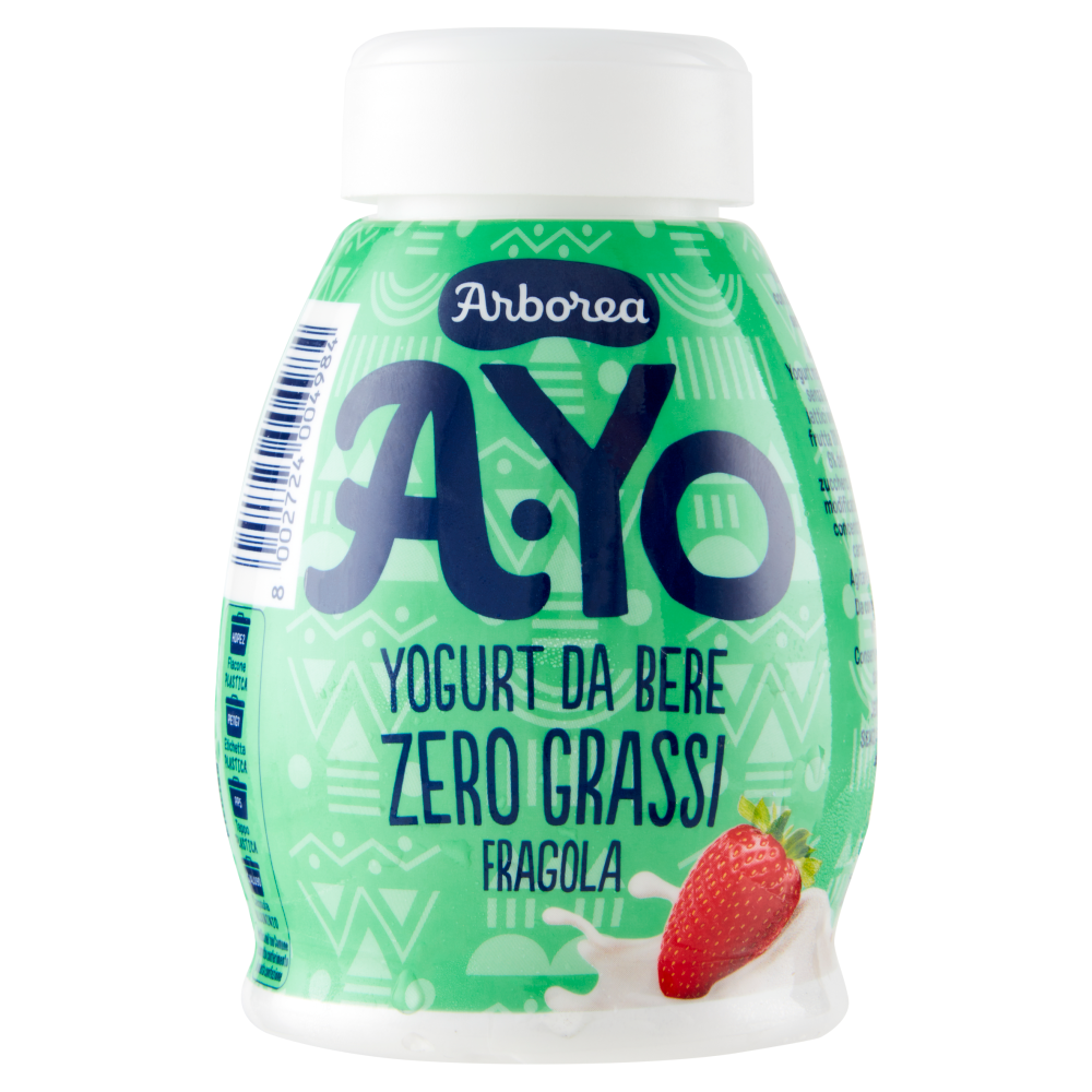 Arborea A-Yo Yogurt da Bere Zero Grassi Fragola 200 g