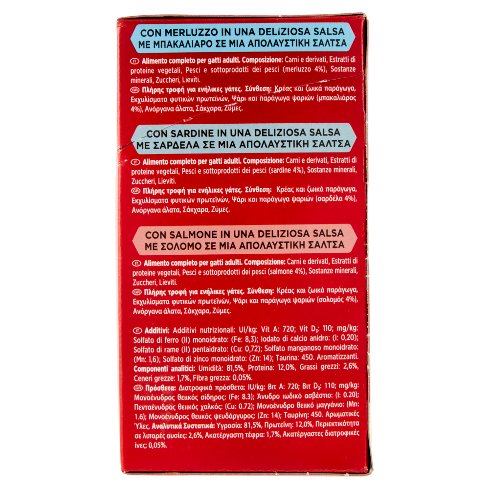 PURINA GOURMET Mon Petit Filettini Intense cotti in Salsa (Merluzzo / Salmone / Sardine) 6x50g