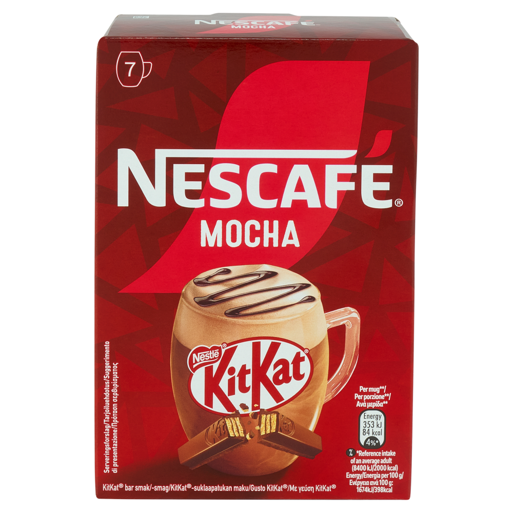 NESCAFÉ KitKat Mocha Caffè Solubile con Latte e Cacao 7 Bustine 21g