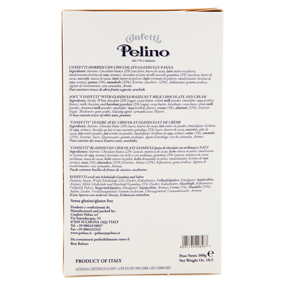 Confetti Pelino Tenerelli Panna e Gianduia 300 g