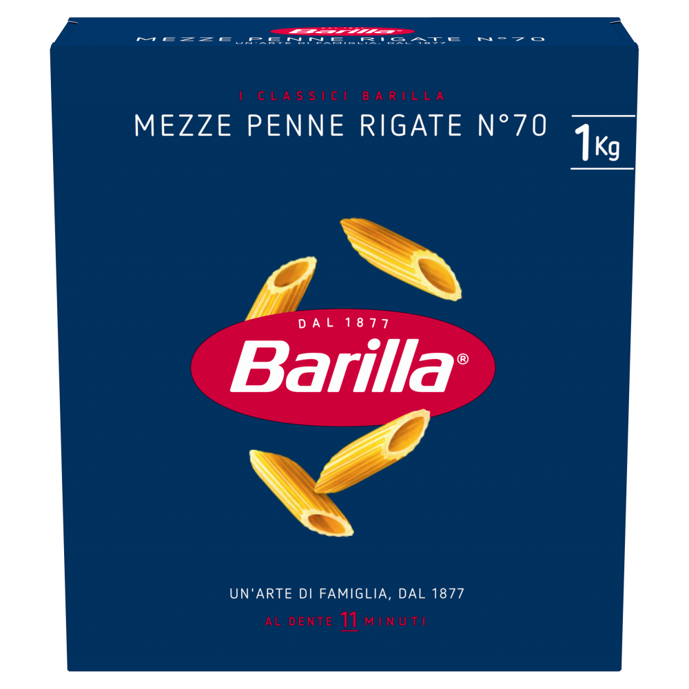 Barilla Pasta Mezze Penne Rigate n.70 1Kg