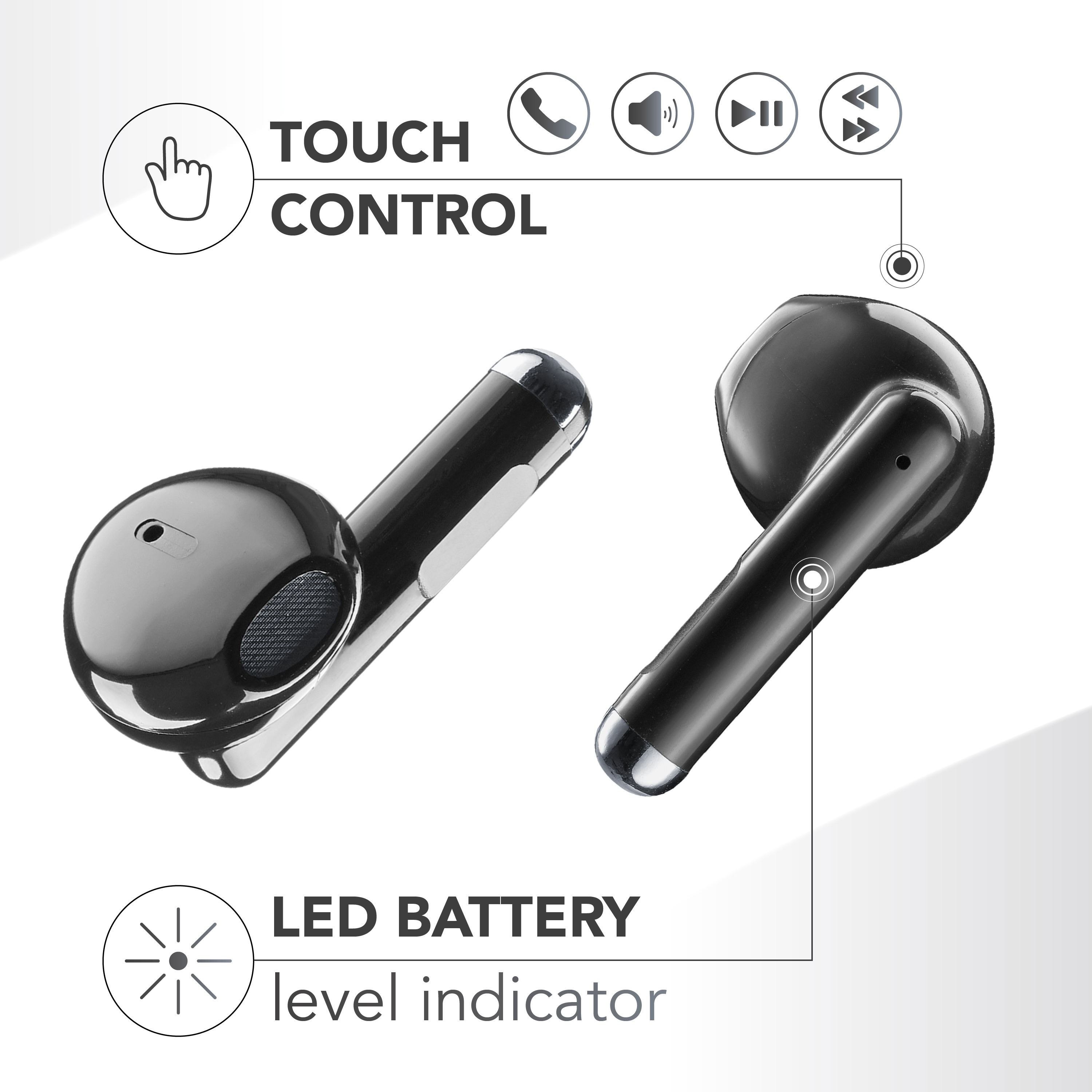 Music Sound Breeze Auricolare Bluetooth a capsula con case colorata