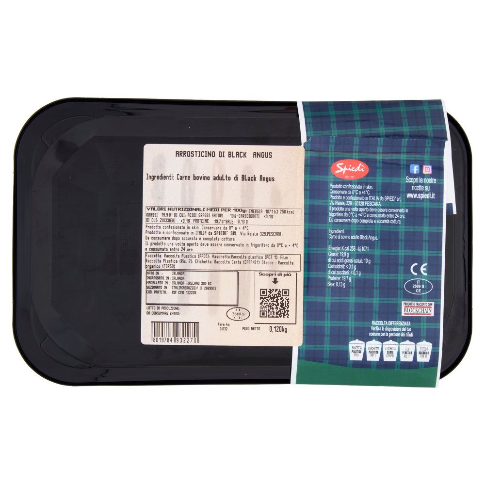Spiedì gli Arrosticini di Black-Angus 0,120 Kg