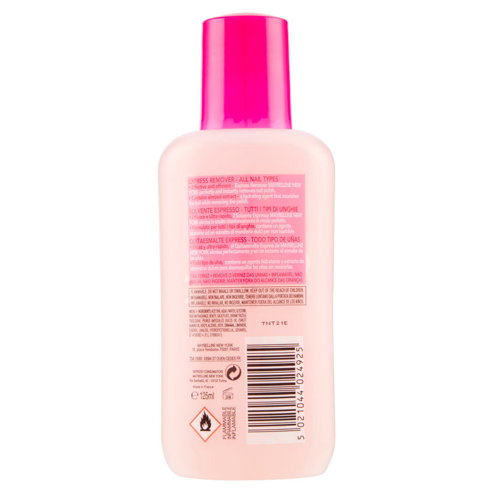 Maybelline New York Solvente Express Remover, 125 ml
