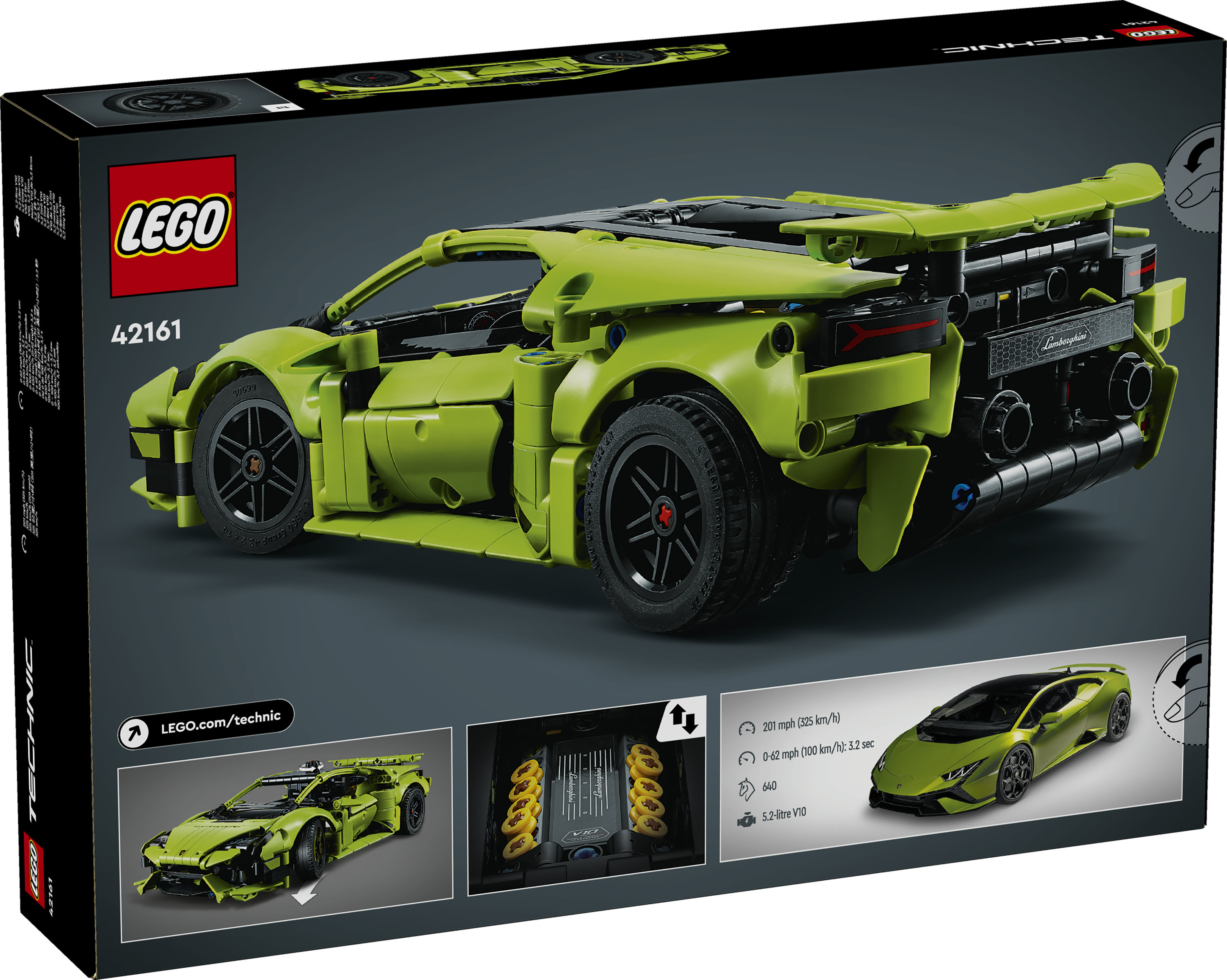 LEGO Technic 42161 Lamborghini Hurac&aacute;n Tecnica, Modellino di Auto da Costruire, Macchina Giocattolo per Bambini