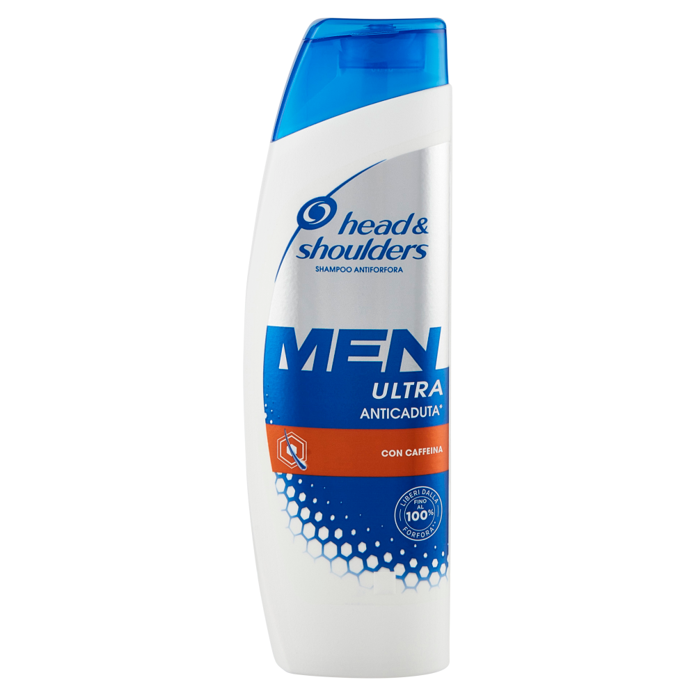 Head & Shoulders Shampoo Antiforfora Uomo, Men Ultra Anticaduta con Caffeina 225 ml