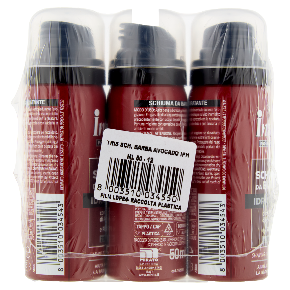 Intesa Pour Homme Schiuma da Barba Idratante 3 x 50 mL