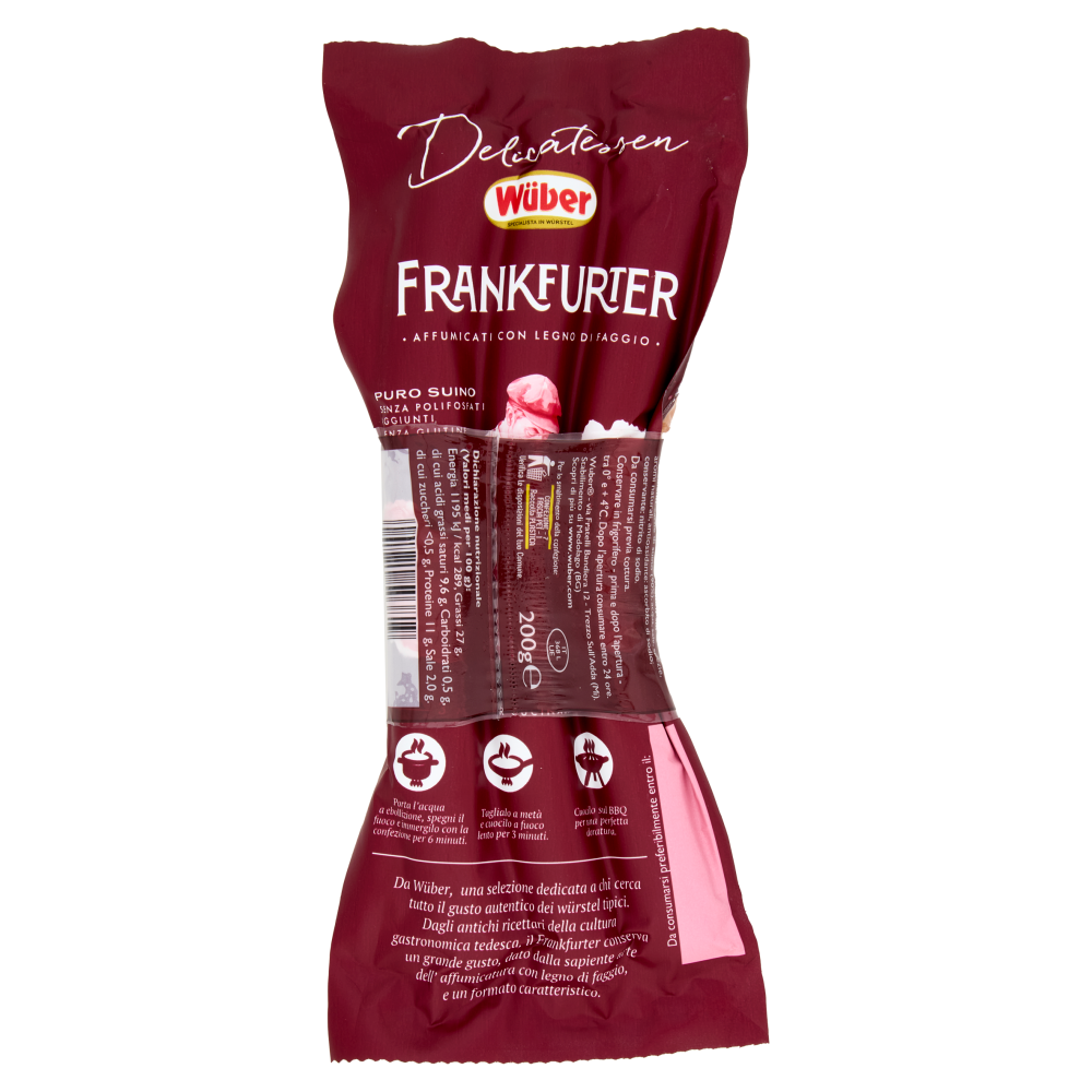 W&uuml;ber Delicatessen Frankfurter 200 g