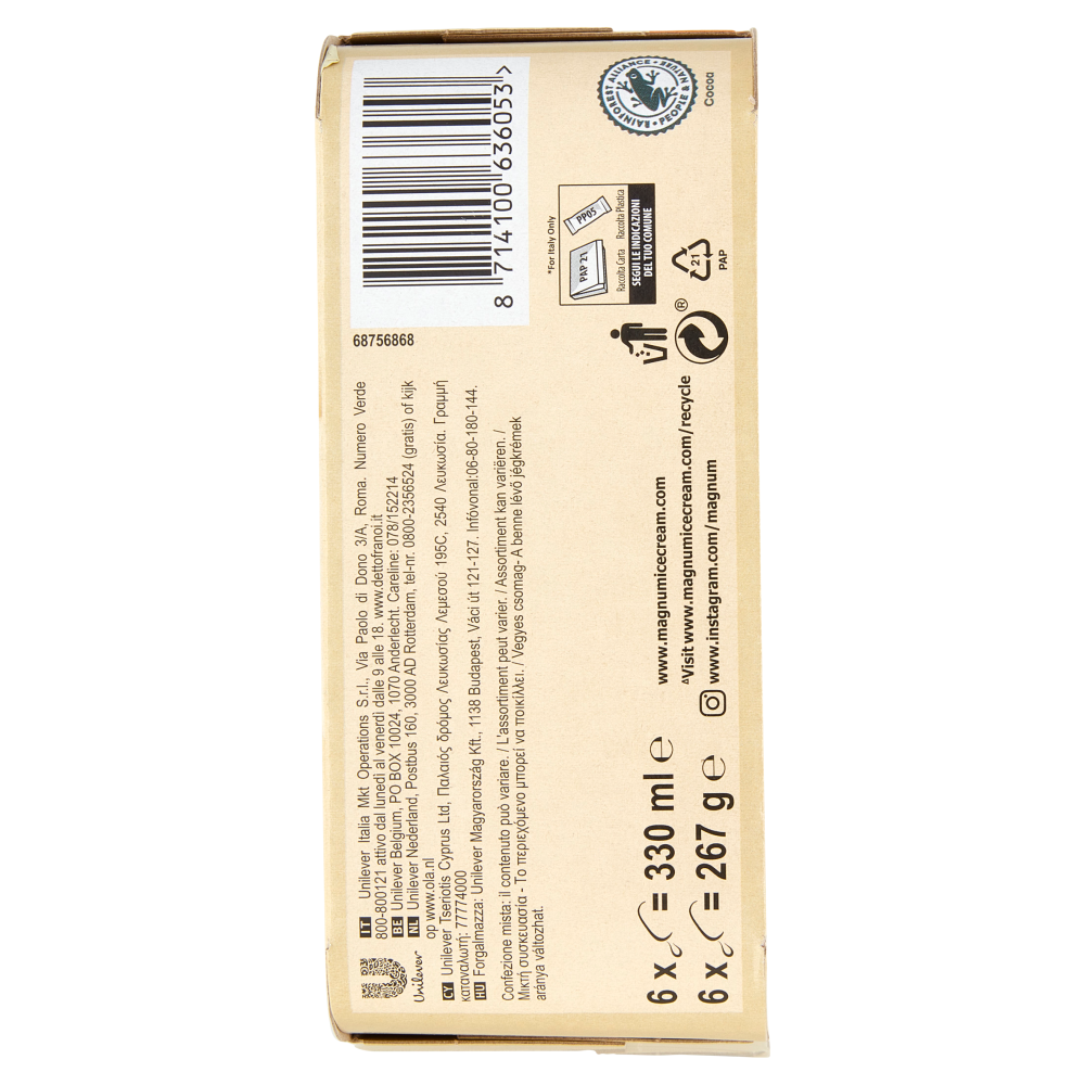 Magnum mini White Chocolate White Chocolate Almond 6 gelati 267 g