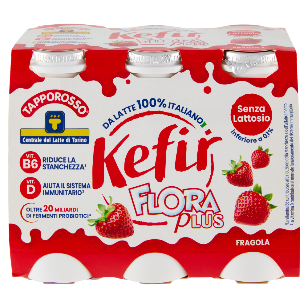 Tapporosso Kefir Flora plus Fragola 6 x 100 g