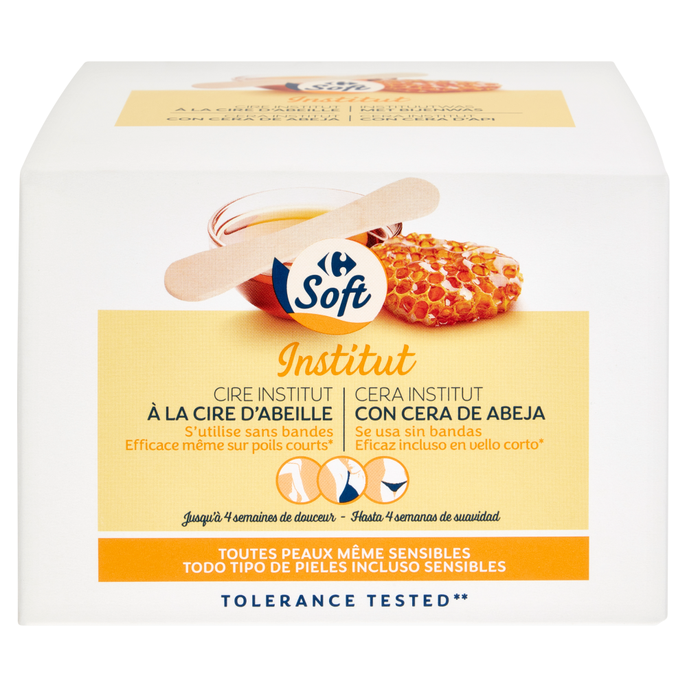 Carrefour Soft Cera Institut con Cera d'Api Tutti i Tipi di Pelle Anche Quelle Sensibili 400 g