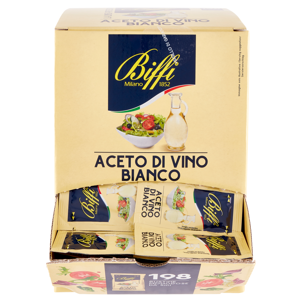 Biffi La Linea Professionale Aceto di Vino Bianco Bustine 198 x 5 ml