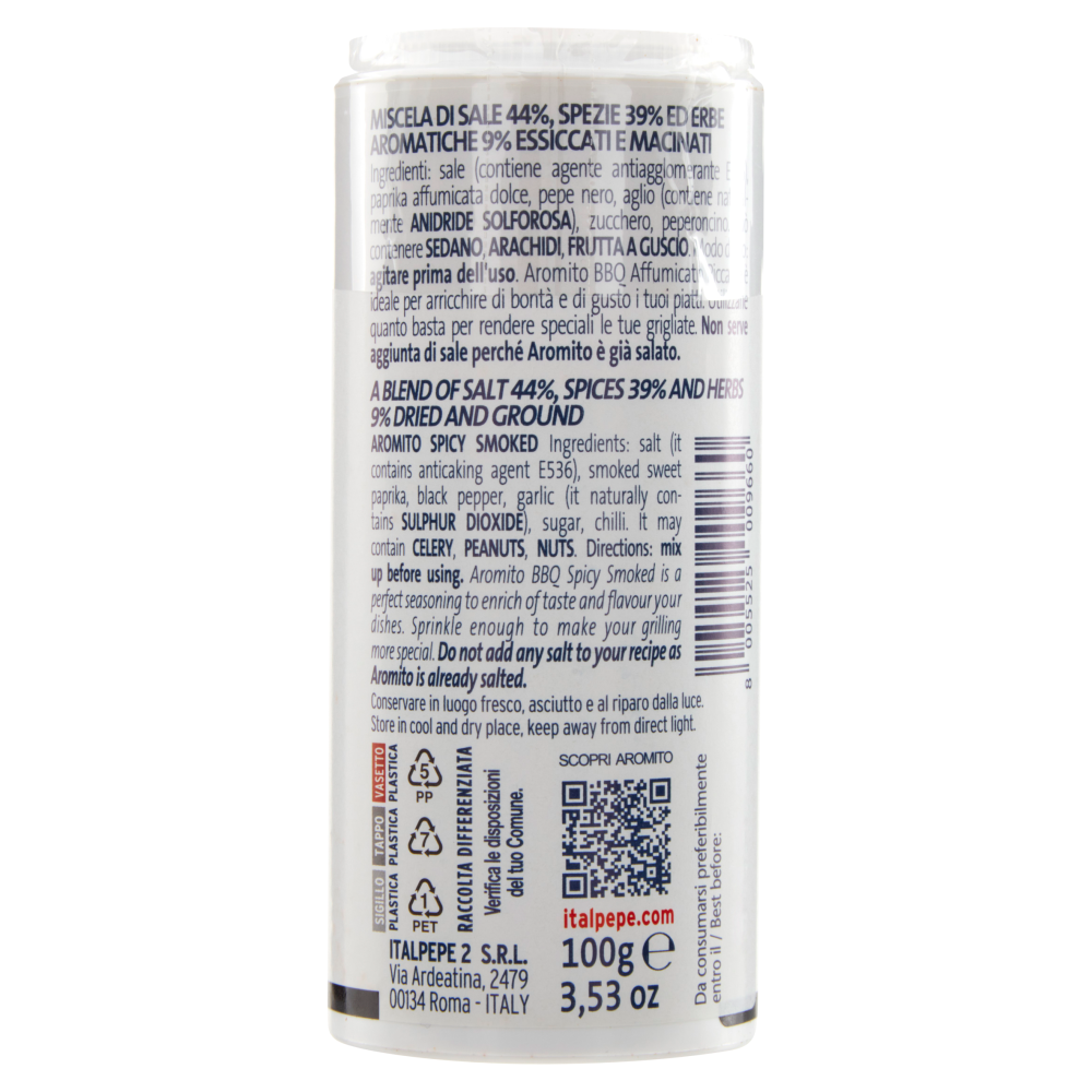 Italpepe Aromito barbecue Affumicato Piccante 100 g