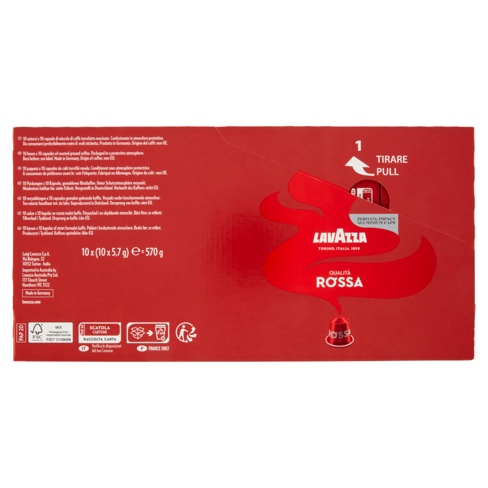 Lavazza Qualit&agrave; Rossa Compatibile con macchine Nespresso Original 10 x (10 x 5,7g)