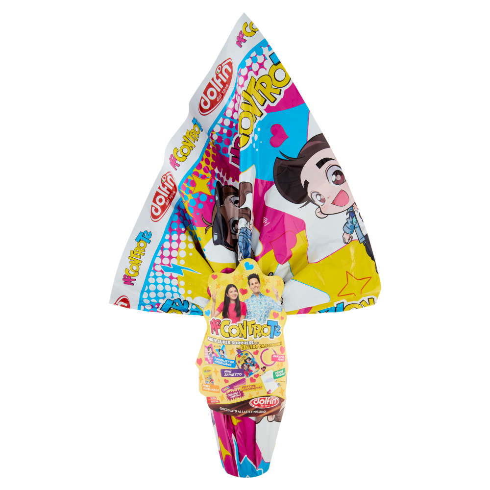 dolfin Uovo di Cioccolato al Latte Finissimo Me Contro Te 220 g